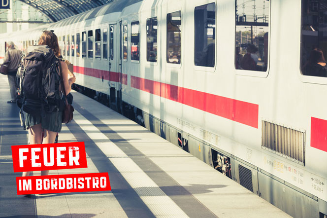 Feuer im Bordbistro